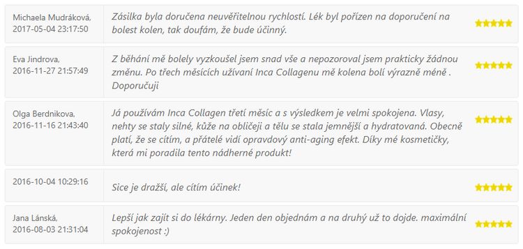 Inca Collagen - zkušenosti a recenze pilulka.cz